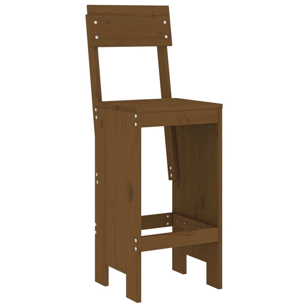 Bar Stools 2 pcs Honey Brown 40x48.5x115.5 cm Solid Wood Pine